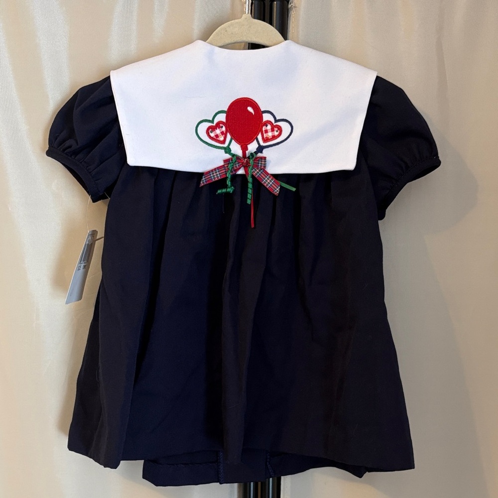 Bonnie Baby Navy Dress with Colorful Details - Picture 5 of 5